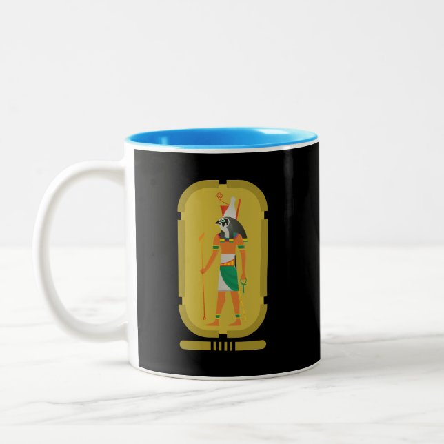 Horus Sky God Two-Tone Coffee Tasse (Links)
