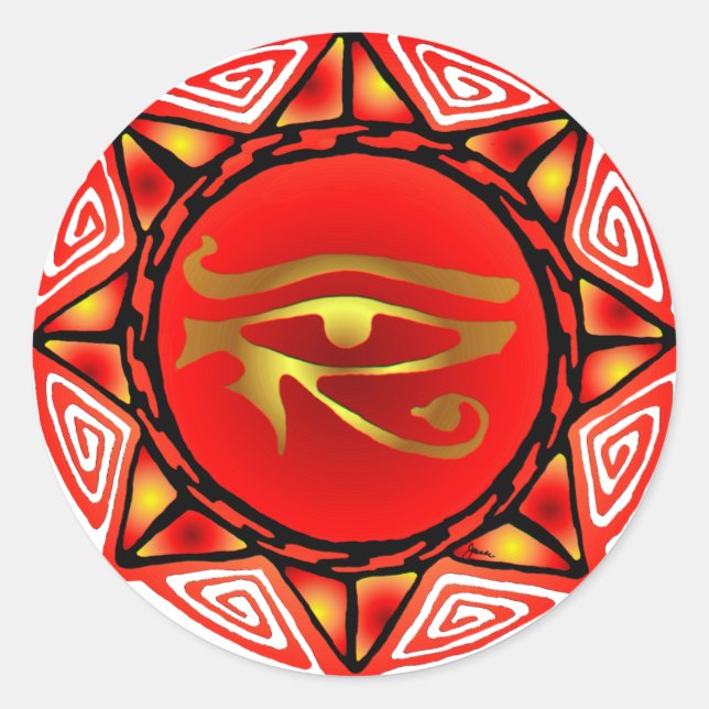 Horus Storm Runder Aufkleber (Vorderseite)