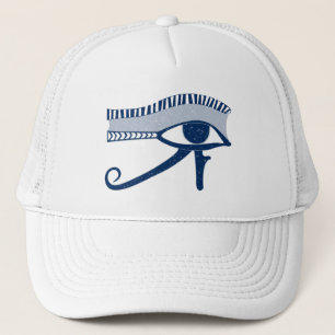 Horus Symbol Blau Weiß Truckerkappe