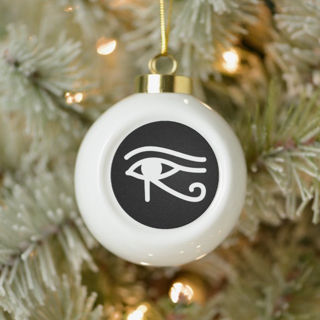 Horusägyptischer Augen Keramik Kugel-Ornament (Baum)