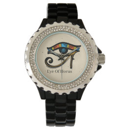 Horusauge auf Papyrus, ägyptische Hieroglyphen Armbanduhr
