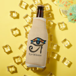 Horusauge auf Papyrus, ägyptische Hieroglyphen Flaschenkühler