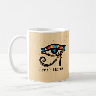 Horusauge auf Papyrus, ägyptische Hieroglyphen Kaffeetasse