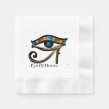 Horusauge auf Papyrus, ägyptische Hieroglyphen