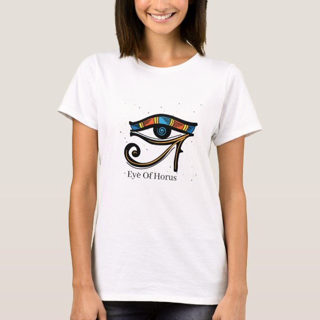 Horusauge auf Papyrus, ägyptische Hieroglyphen T-Shirt (Vorderseite)