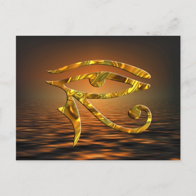 Horusauge - GOLD Postkarte (Vorderseite)