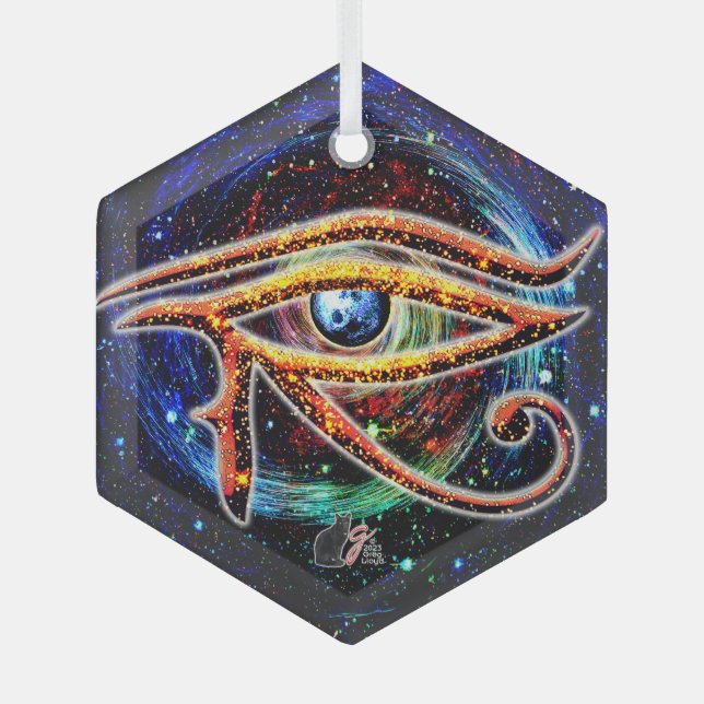Horusauge Ornament Aus Glas (Vorderseite)