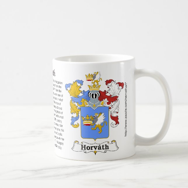 Horvath Familien-ungarisches Wappen Tasse (Rechts)