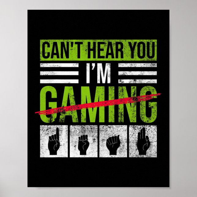 Hörverlust Bewusstsein und Tauber Stolz ASL Hand G Poster (Vorne)