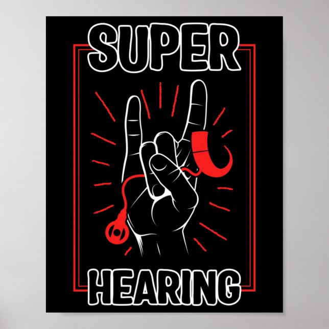 Hörverlustbewusstsein Super Gehör Cochlea-Implanta Poster (Vorne)