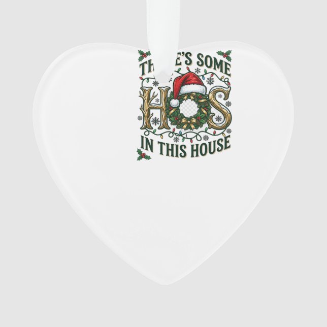 Hos Haus Weihnachtskranz Weihnachtsmann Hut Lichte Ornament (Vorderseite)