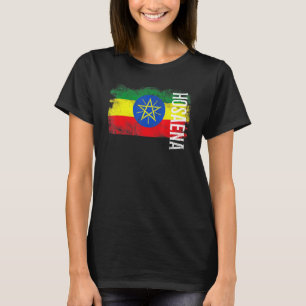Hosaena Äthiopien Flagge für Äthiopier Männer Frau T-Shirt