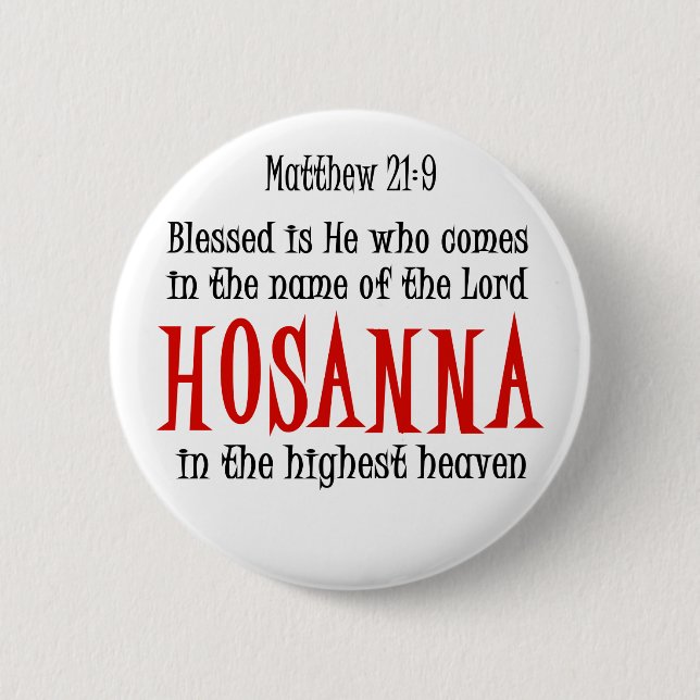 Hosanna Button (Vorderseite)