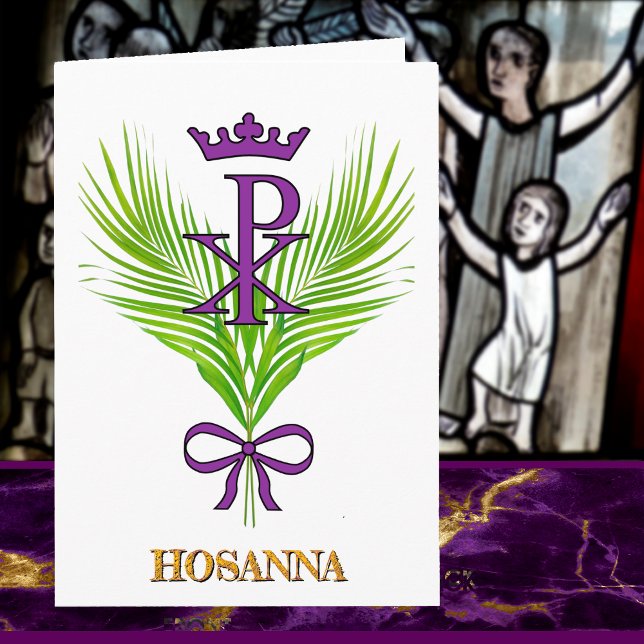 HOSANNA Palm Sunday Card (John 12:12-15) Karte (Von Creator hochgeladen)