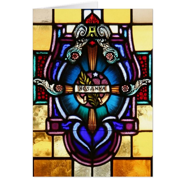 Hosanna Stected Glass Card (Vorne)