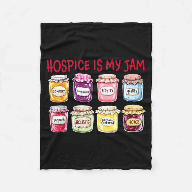 Hosce Is My Jam Caregiver Appreciation Medical Sta Fleecedecke (Vorderseite)