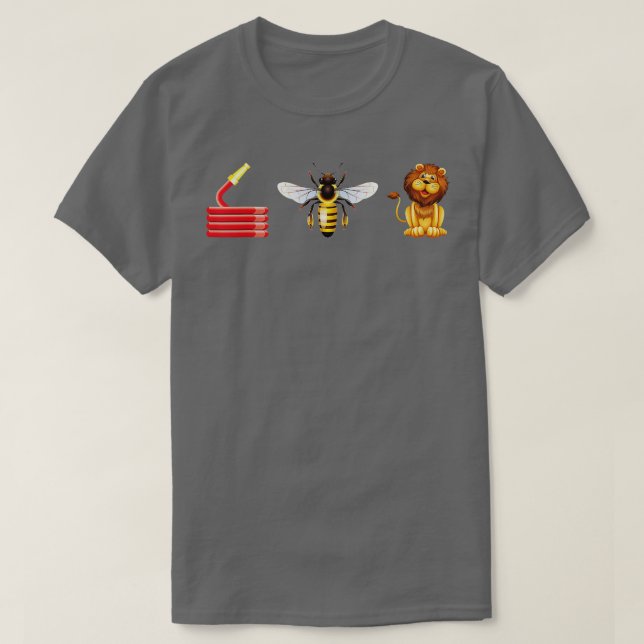 Hose Bee Lion Hose zu lügen T-Shirt (Design vorne)