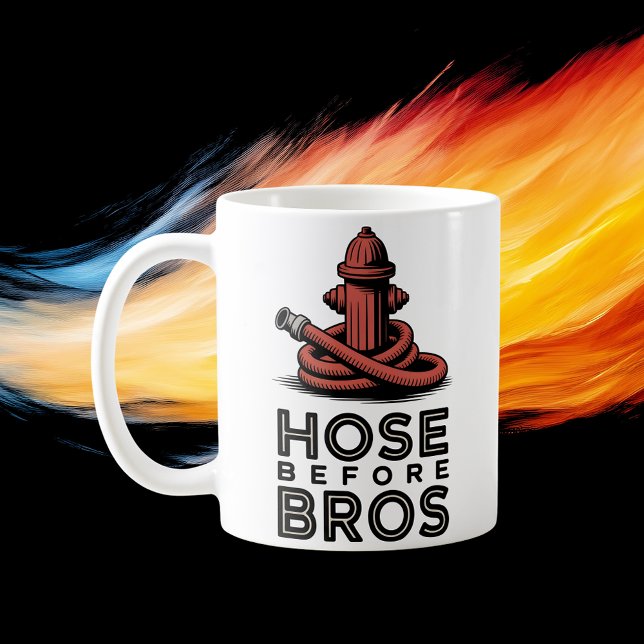 Hose Before Bros | Firehouse Humor Design   Kaffeetasse (Von Creator hochgeladen)