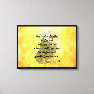 Hosea 11:10 Bibel Verse Bibel Leinwand Kunst, Dich