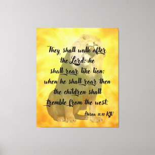Hosea 11:10 Bibel Verse Löwe Leinwand Kunst, Dicht
