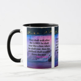 Hosea 11:10 KJV Bible Verse Pic Zwei-Tone-Tasse Tasse