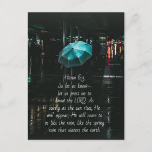 Hosea 6:3 Ließ uns weiter zu drücken, um den Herrn Postkarte