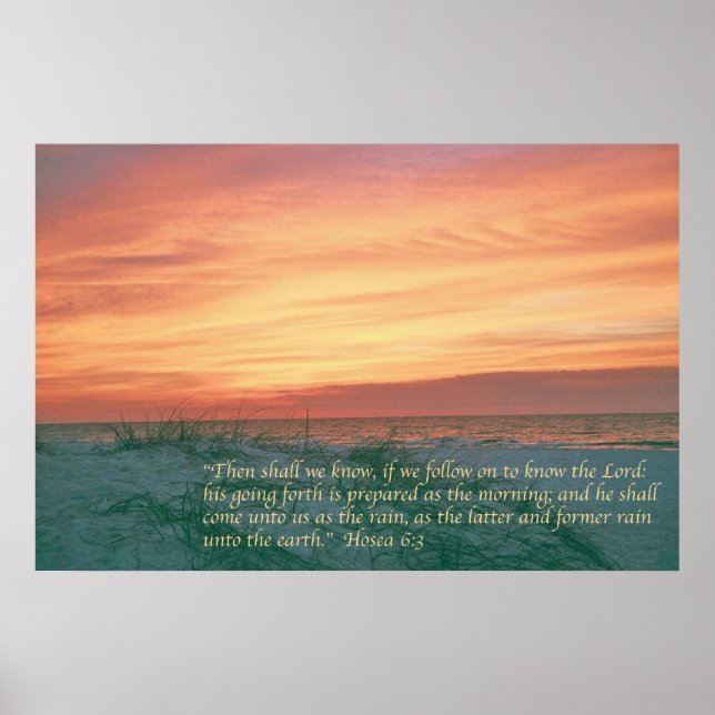 Hosea 6:3 poster (Vorne)