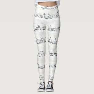 Hosen mit handgeschriebener Notenblatt 'Keep of th Leggings