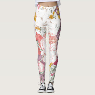 Hosen mit modernem Blumenmuster Leggings