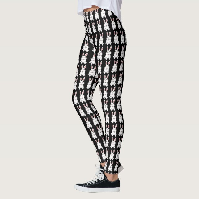 Hosen Osterhasen-Leggings-schwarze Ostern Legging Leggings (Links)