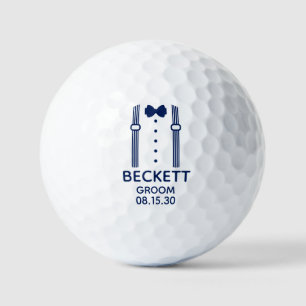 Hosenträger mit Fliege Golfball