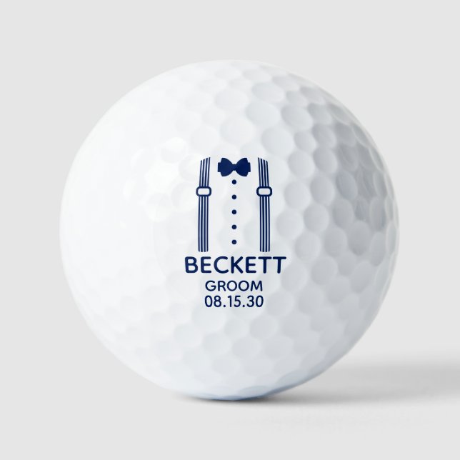 Hosenträger mit Fliege Golfball (Vorderseite)