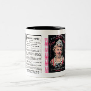 Hosfords Vintages Backpulver Ad 1800-Tasse Zweifarbige Tasse
