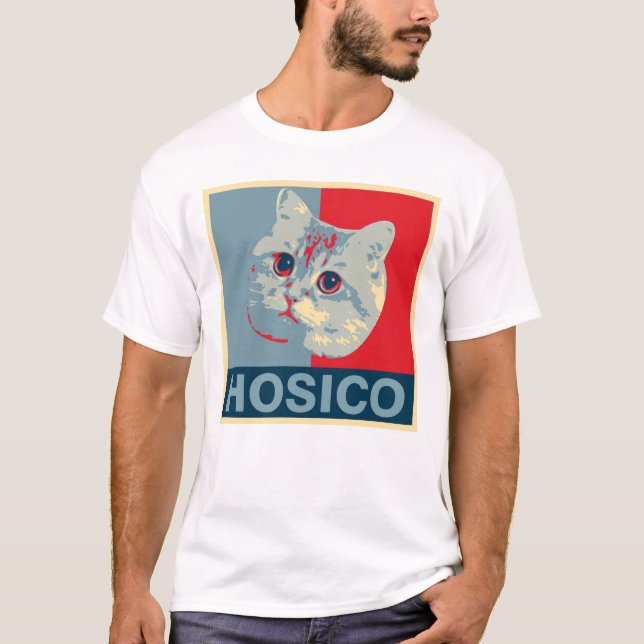 Hosico - Red Blue Illustration T-Shirt (Vorderseite)