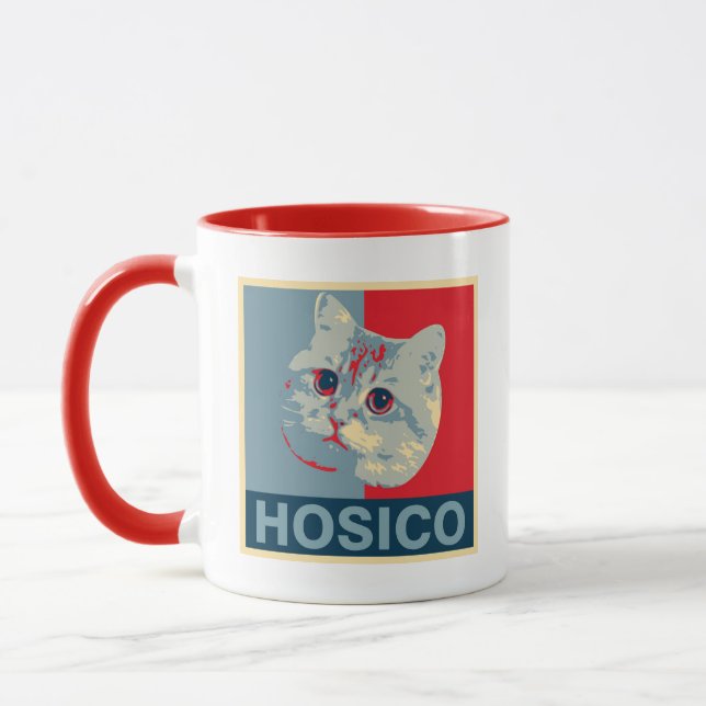 Hosico - Red Blue Illustration Tasse (Links)