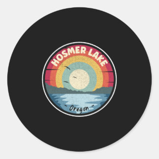 Hosmer Lake Oregon Farbenfrohe Szene Runder Aufkleber