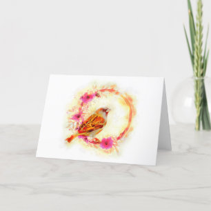 Hospatzen und Blume mit Aquarellmalerei Feiertagskarte