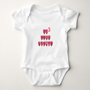 Hospho Hearts Santa Cool Baby Strampler