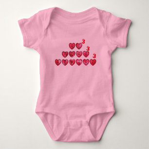 Hospho Hearts Santa Cool Baby Strampler