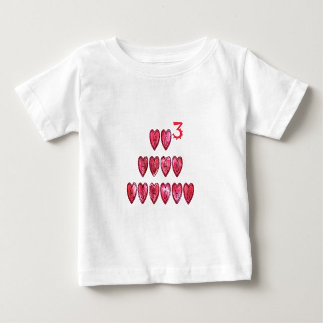 Hospho Hearts Santa Cool Baby T-shirt (Vorderseite)