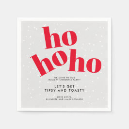 Hospho Let's Get Tipsy and Toasty Christmas Party Serviette