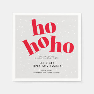 Hospho Let's Get Tipsy and Toasty Christmas Party Serviette