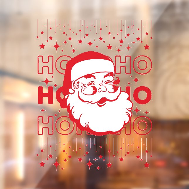 Hospho Red Retro Santa Claus Starry Sky Fensteraufkleber (Blatt 2)
