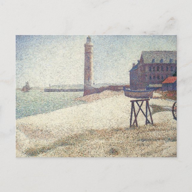 Hospice and Lighthouse, Honfleur von Georges Seura Postkarte (Vorderseite)