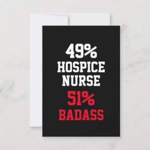 Hospice Nurse Badass Card Karte
