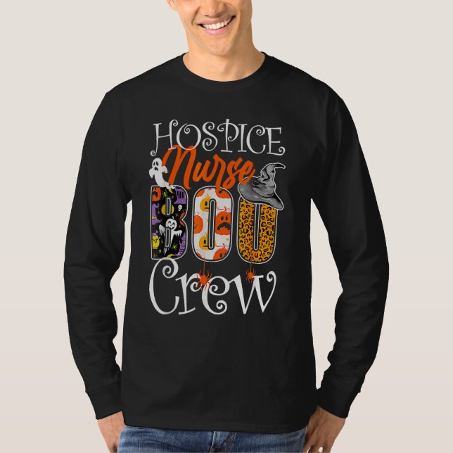 Hospice Nurse Boo Crew Halloween Hospice Nurse Par T-Shirt (Vorderseite)