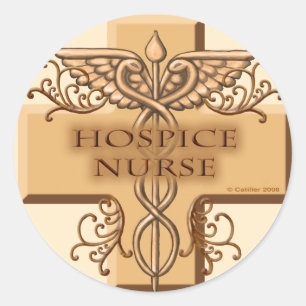Hospice Nurse Caduceus Aufkleber