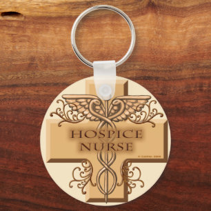 Hospice Nurse Caduceus Schlüsselanhänger