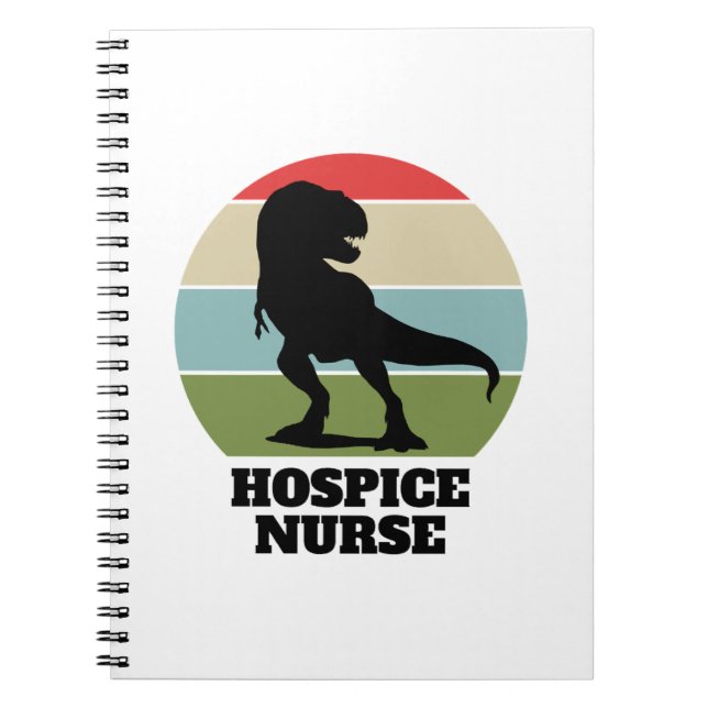 Hospice Nurse Dinosaur Notizblock (Vorderseite)