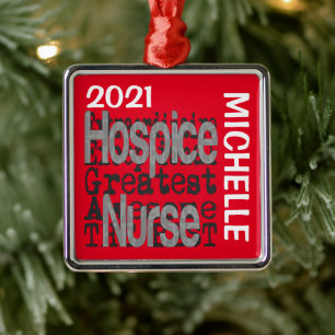 Hospice Nurse Extraordinaire CUSTOM Ornament Aus Metall